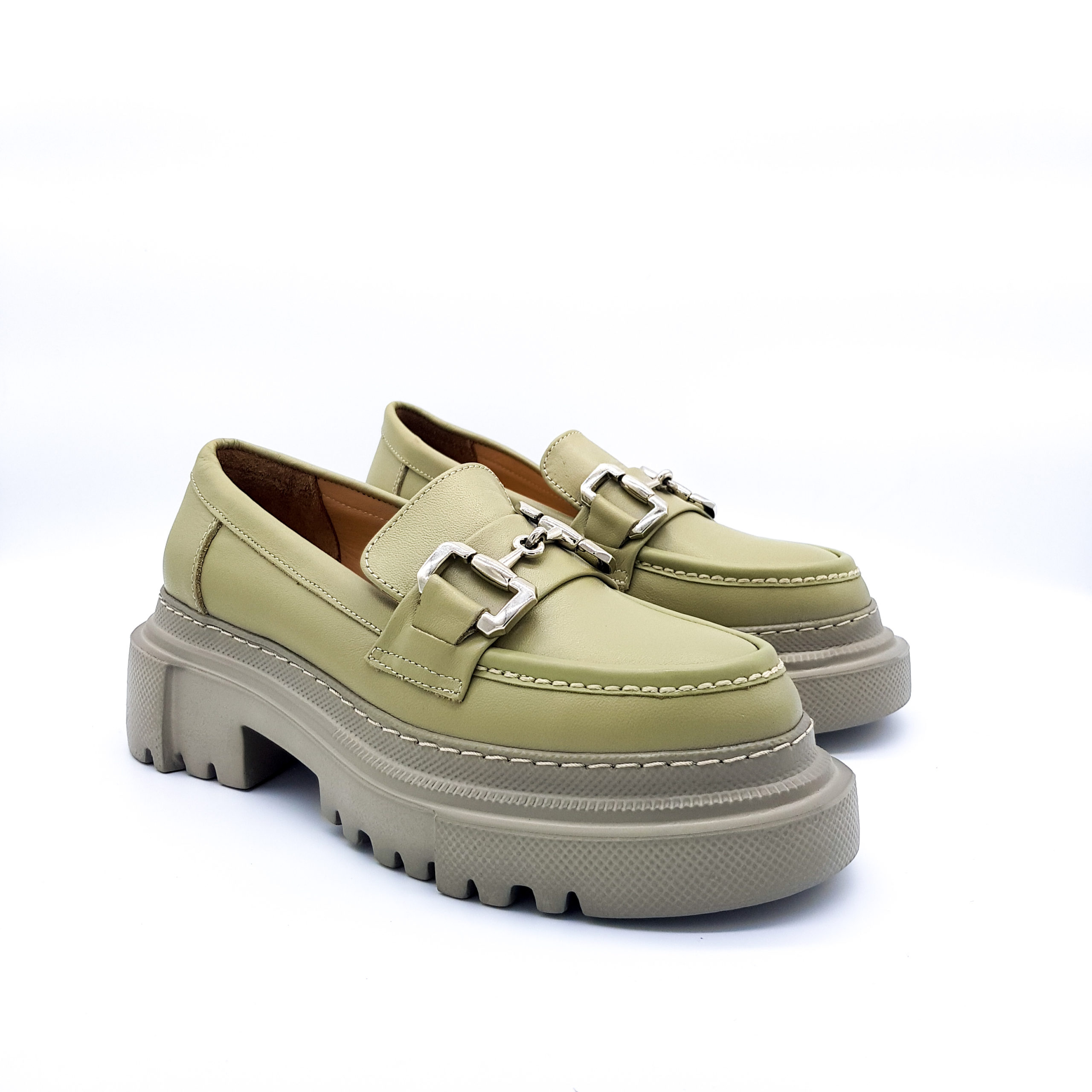 Flat Track Sole Loafers